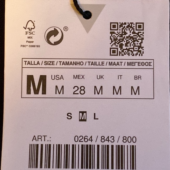 NWT. Zara Black Asymmetric Draped Midi Dress. Size M. - Picture 8 of 10